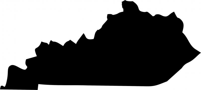 Kentucky Silhouette Laser Cut Appliques (Size: 10"W)