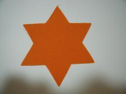Star of David Die Cut Appliques (Size: 5", Color: Orange )