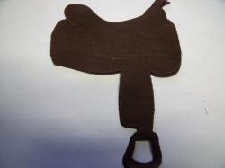 Saddle Laser Cut Appliques (Size: 4"H , Color: Brown , Direction: Facing left)