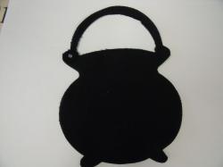 Pot 'o' Gold Die Cut Appliques (Size: with FUSIBLE - 4"W , Color: Black )