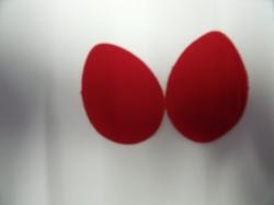 Easter Egg Laser Cut Appliques (Size: 6"H, Color: Red )