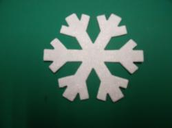 Snowflake Design #2 Laser Cut Appliques (Size: with FUSIBLE - 4", Color: White Floral)