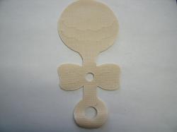 Rattle Laser Cut Appliques (Size: 5"H, Color: Tan/Beige )