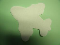 Airplane Laser Cut Appliques (Size: 4"W, Color: White )