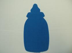 Baby Bottle Laser Cut Appliques (Size: 6"H, Color: Blue )