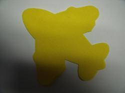 Airplane Laser Cut Appliques (Size: with FUSIBLE - 5"W, Color: Yellow )
