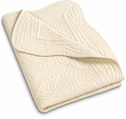 Heirloom Adult/Lap Quilt - Ivory
