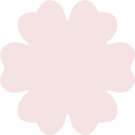 Flower 6 Petal Laser Cut Appliques (Size: 3.5"W, Color: Tonal - Pastel Pink  )