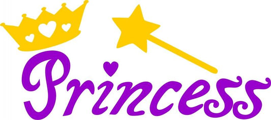 KIT - Princess, Crown & Wand Set Laser Cut Appliques