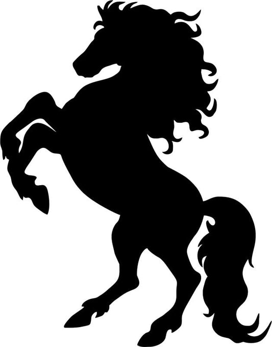 Horse Rearing Up Silhouettes Laser Cut Appliques