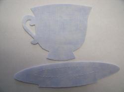 Tea Cup and Saucer Laser Cut Appliques