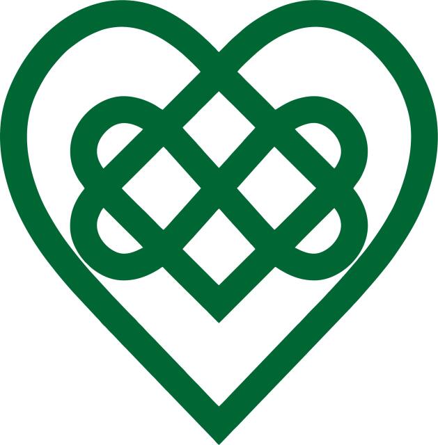 Celtic Bound Hearts Silhouette Laser Cut Appliques