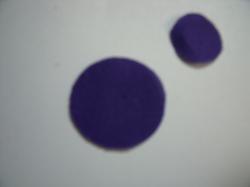 Flower Centers Round Laser Cut Appliques (Size: with FUSIBLE - 1", Color: Purple  )