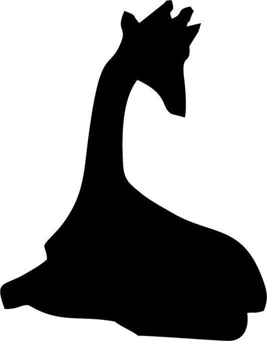 Giraffe Laying Silhouette Laser Cut Appliques