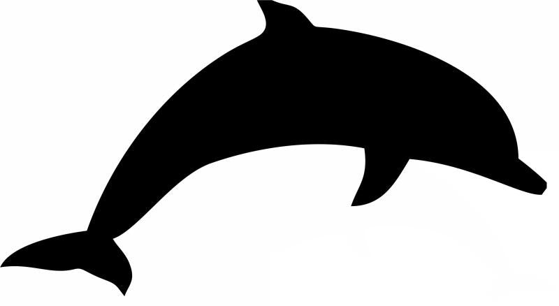 Dolphin Silhouette Laser Cut Appliques
