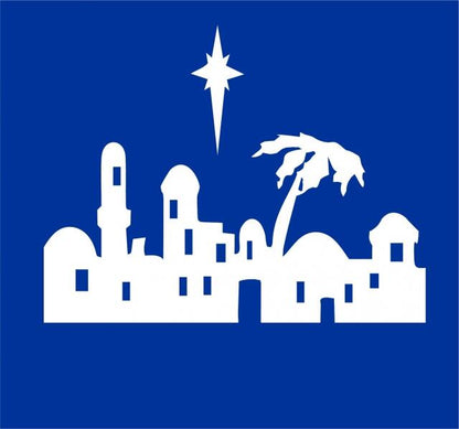 Nativity - Bethlehem Skyline Silhouette Laser Cut Applique Set