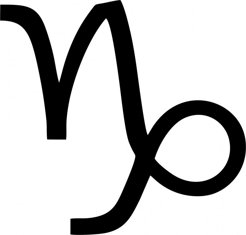 Capricorn Symbol Silhouette Laser Cut Appliques