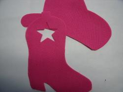 Cowboy Hat & Boot Laser Cut Appliques