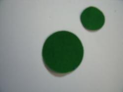 Flower Centers Round Laser Cut Appliques (Size: with FUSIBLE - 1", Color: Green  )