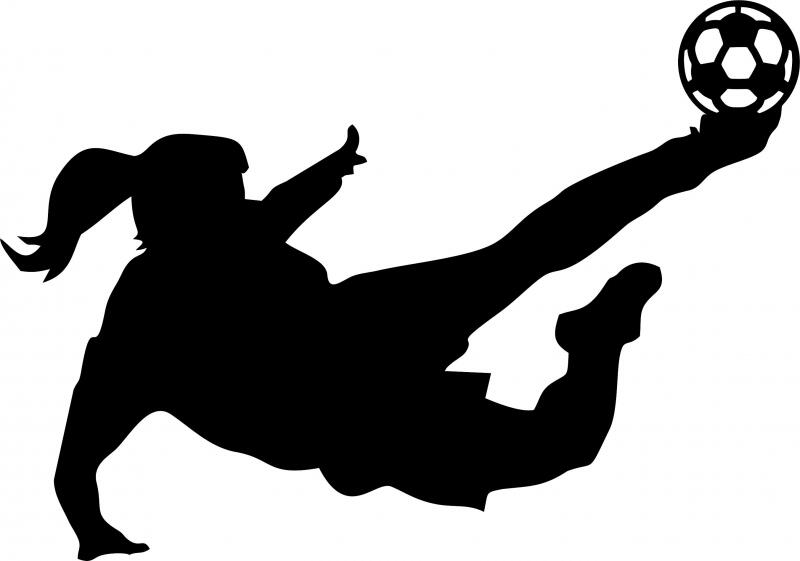 Female Soccer Player Laser Cut Appliques