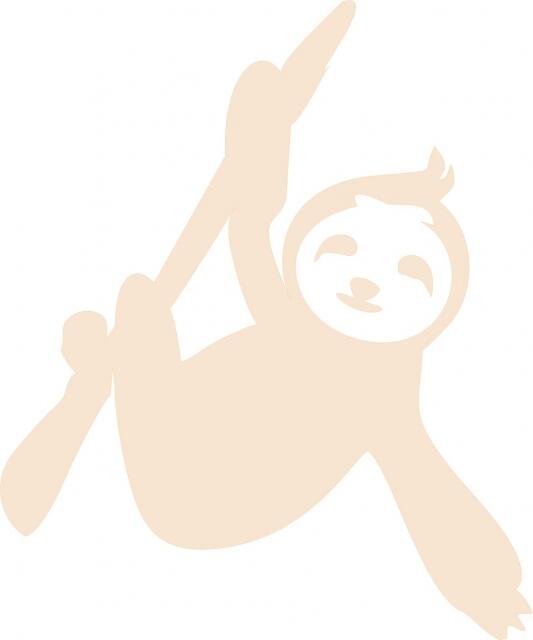 Sloth #1 Laser Cut Appliques