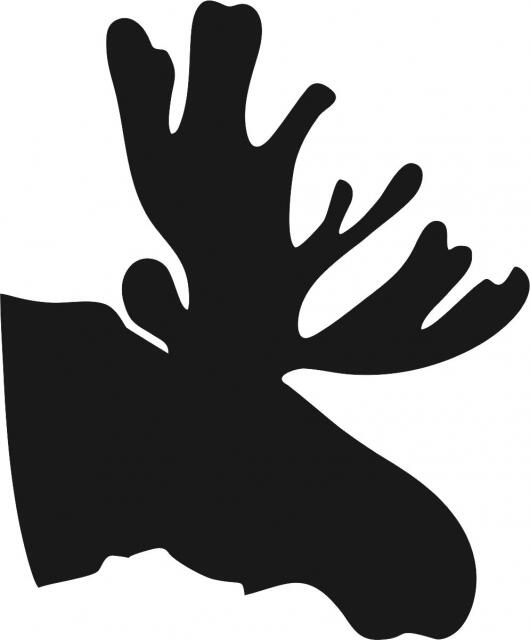 Moose Head One Set of Antlers Laser Cut Appliques