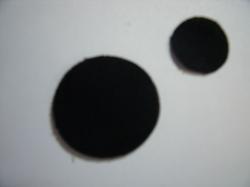 Flower Centers Round Laser Cut Appliques (Size: with FUSIBLE - 1", Color: Black  )