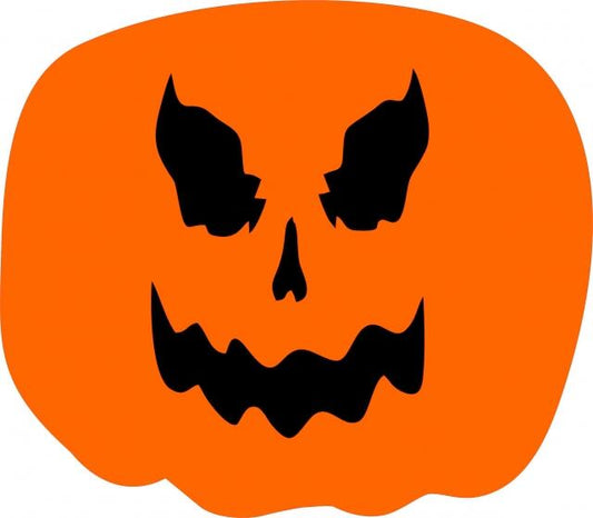 KIT - Jack'o'Lantern with Faces Laser  Cut Appliques (Price: with FUSIBLE - 8"W, Color: Wavy Face)