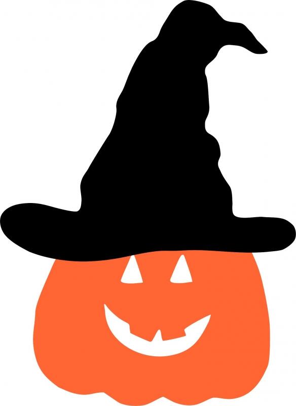 Jack'o'Lantern w/ Witch's Hat Set Laser Cut Appliques