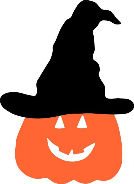 Jack'o'Lantern w/ Witch's Hat Set Laser Cut Appliques