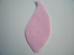 Flower Leaves Laser Cut Appliques (Size: Large, Color: Tonal - Pastel Pink )