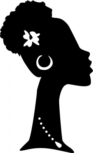 African Woman - Zahara Silhouette Laser  Cut Appliques