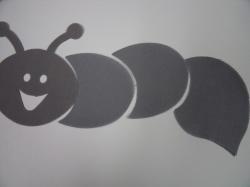 Worm Set One Color Laser Cut Appliques
