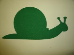 Snail Laser Cut Appliques (Size: 6"W, Color: Green , Direction: Facing left)