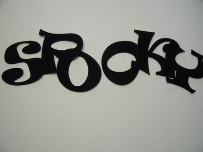 SPOOKY  Letters Ravie Design Laser Cut Appliques