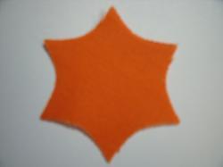 Flower Center Pointed Laser  Cut Appliques (Size: 2.25"H, Color: Orange )