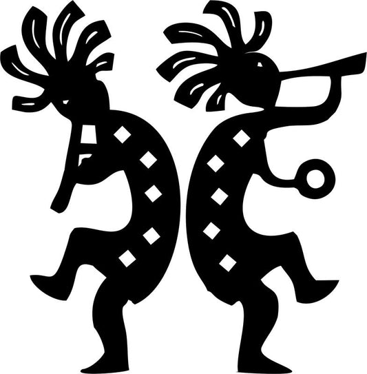 Kokopelli Silhouette Laser Cut Appliques