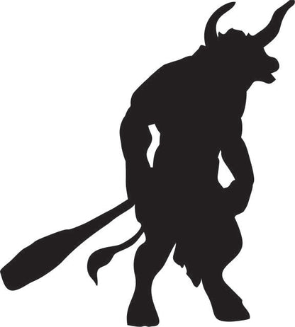 Minotaur Silhouette Laser Cut Appliques
