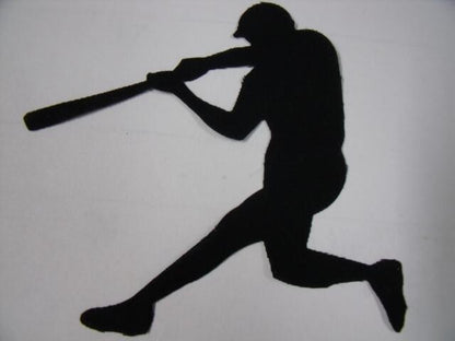 Baseball Batter Silhouette Laser Cut Appliques