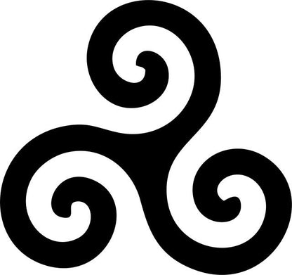 Triskelion Silhouette Laser Cut Appliques