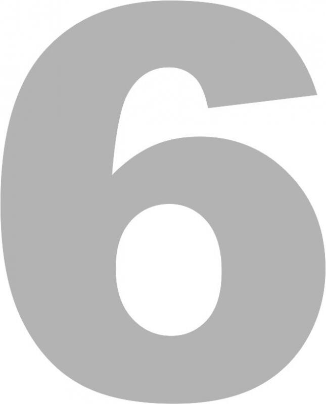 Number - "6" Laser Cut Appliques