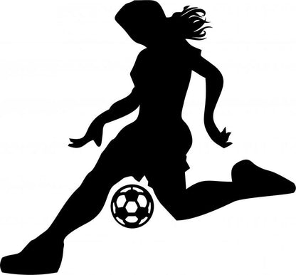 Female Soccer Runner Laser Cut Appliques