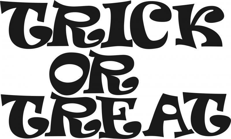 TRICK OR TREAT Letters Ravie Design Laser Cut Appliques