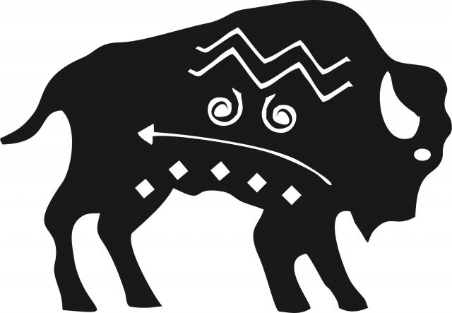 Buffalo Symbol Silhouette Laser Cut Appliques
