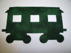 Christmas Train Passenger Car Laser Cut Appliques