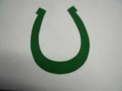 Horseshoe Laser Cut Appliques (Size: 4"H, Color: Green  )