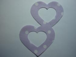 Double Nested Heart Laser Cut Appliques