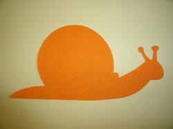 Snail Laser Cut Appliques (Size: 5"W, Color: Orange , Direction: Facing left)