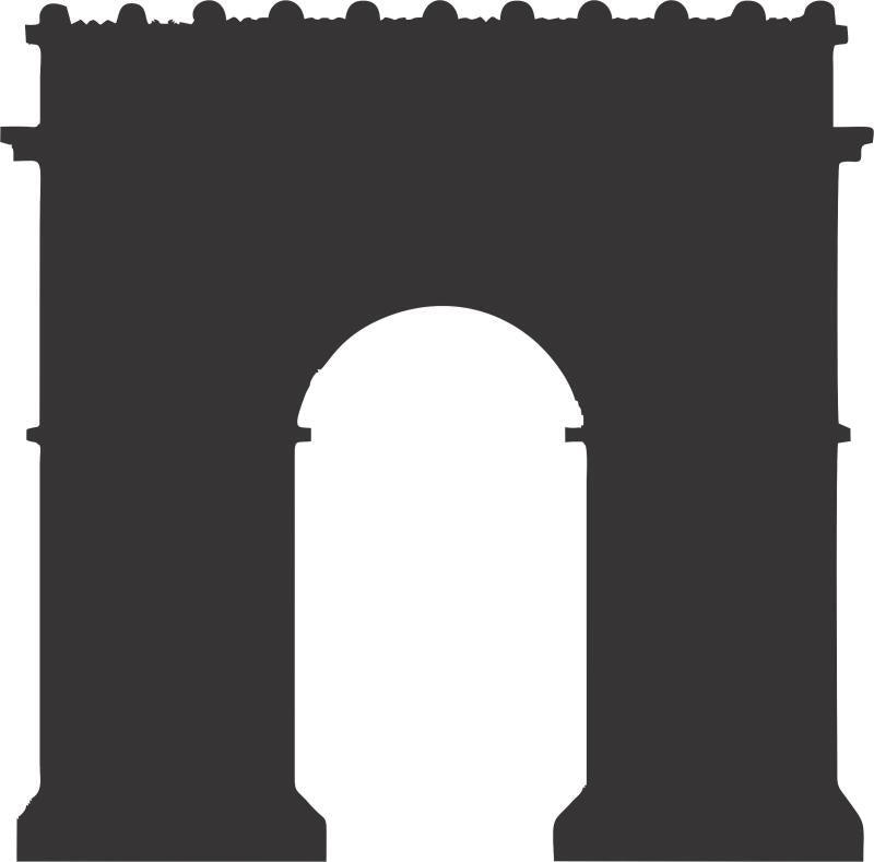 Arc de Triomphe Silhouette Laser Cut Appliques
