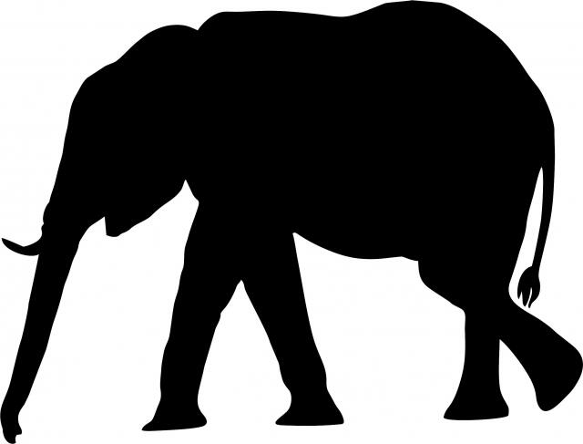 Elephant Silhouette Laser Cut Appliques